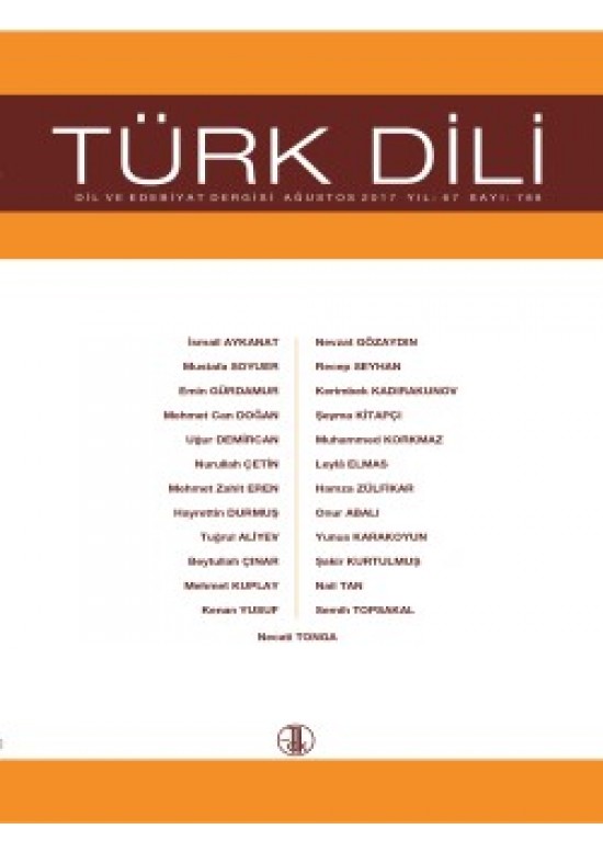 Türk Dili - Dil ve Edebiyat Dergisi Sayı: 719